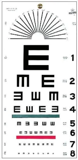 Illiterate "E" Chart, 20 Feet