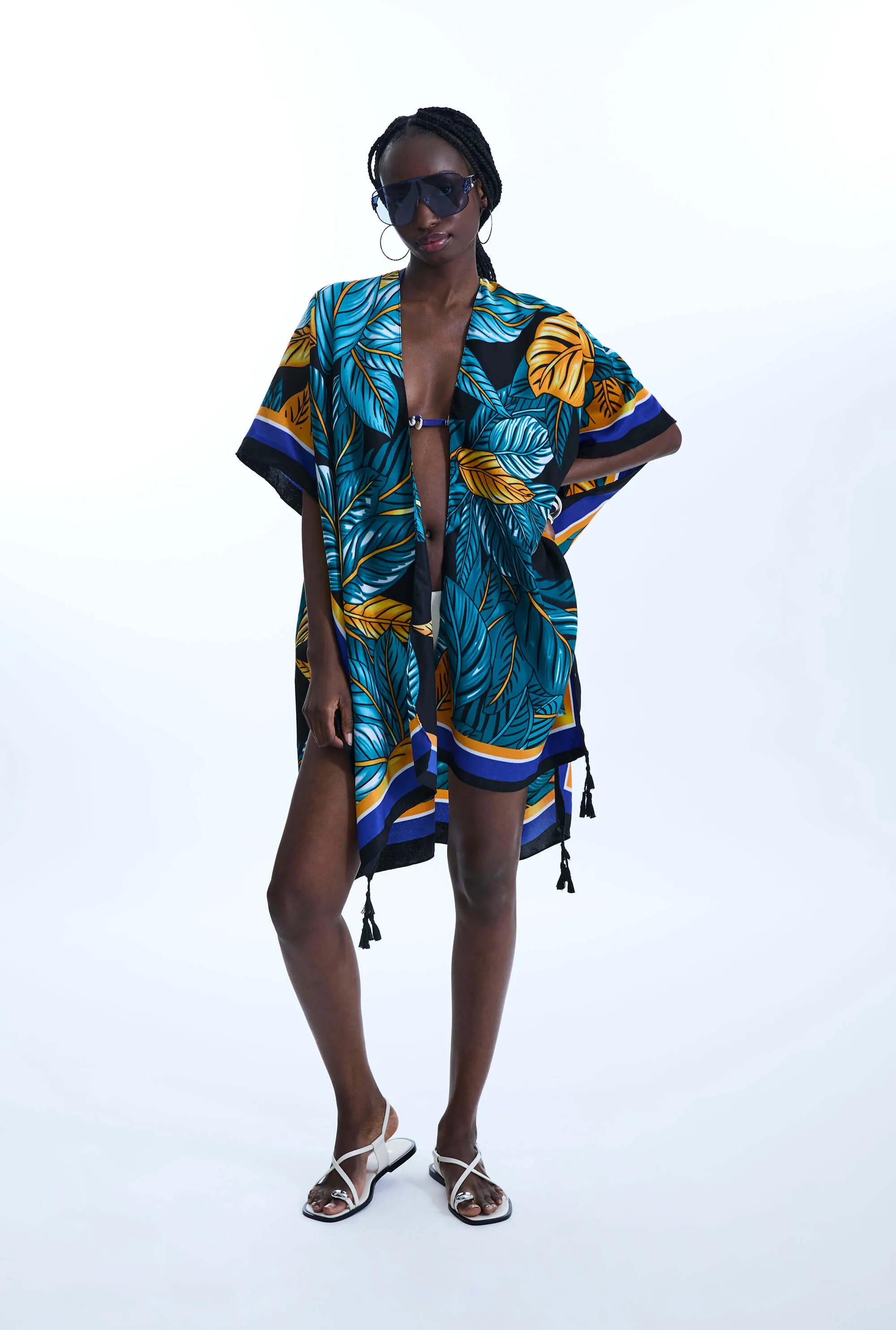 Leaf Print Kaftan