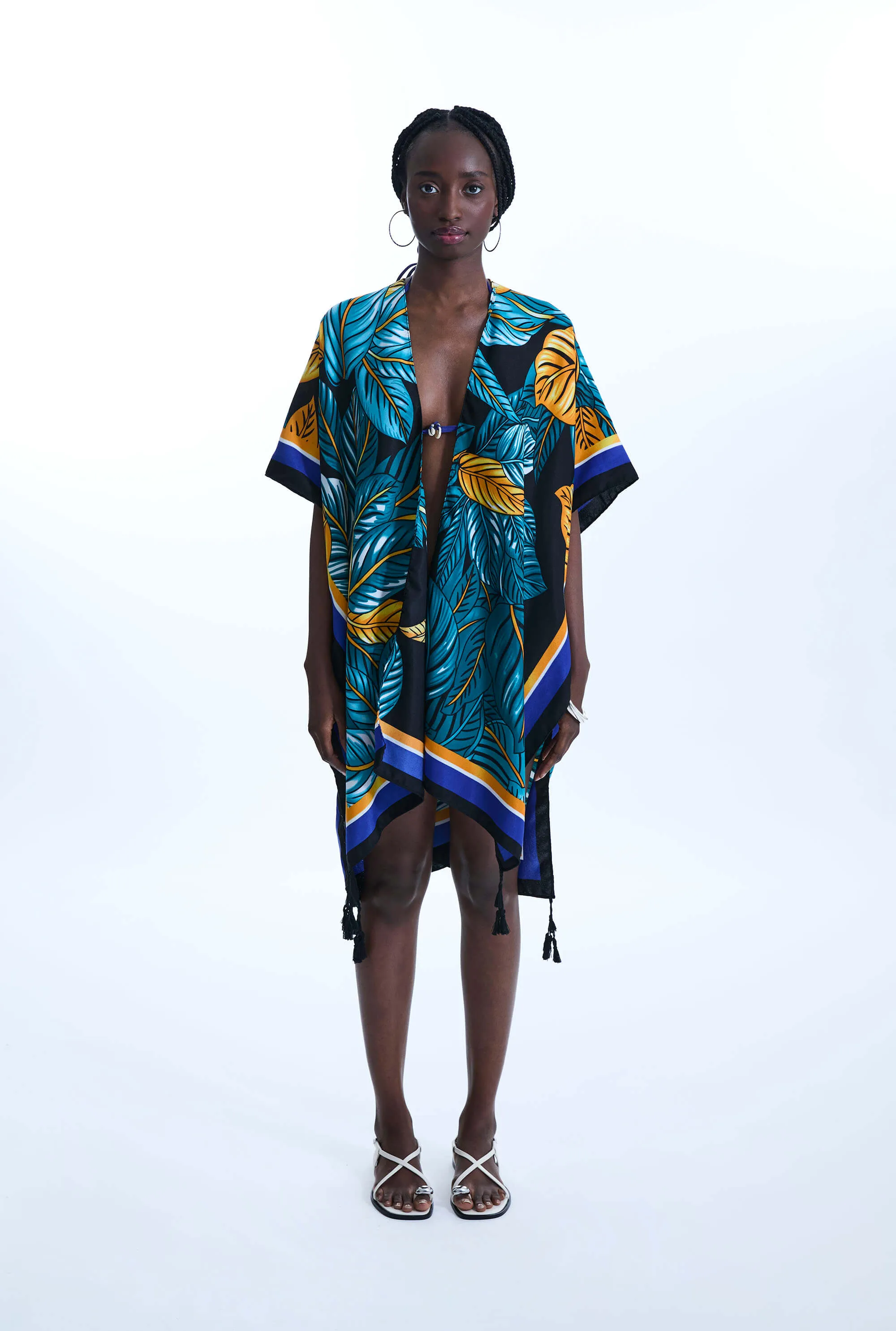 Leaf Print Kaftan