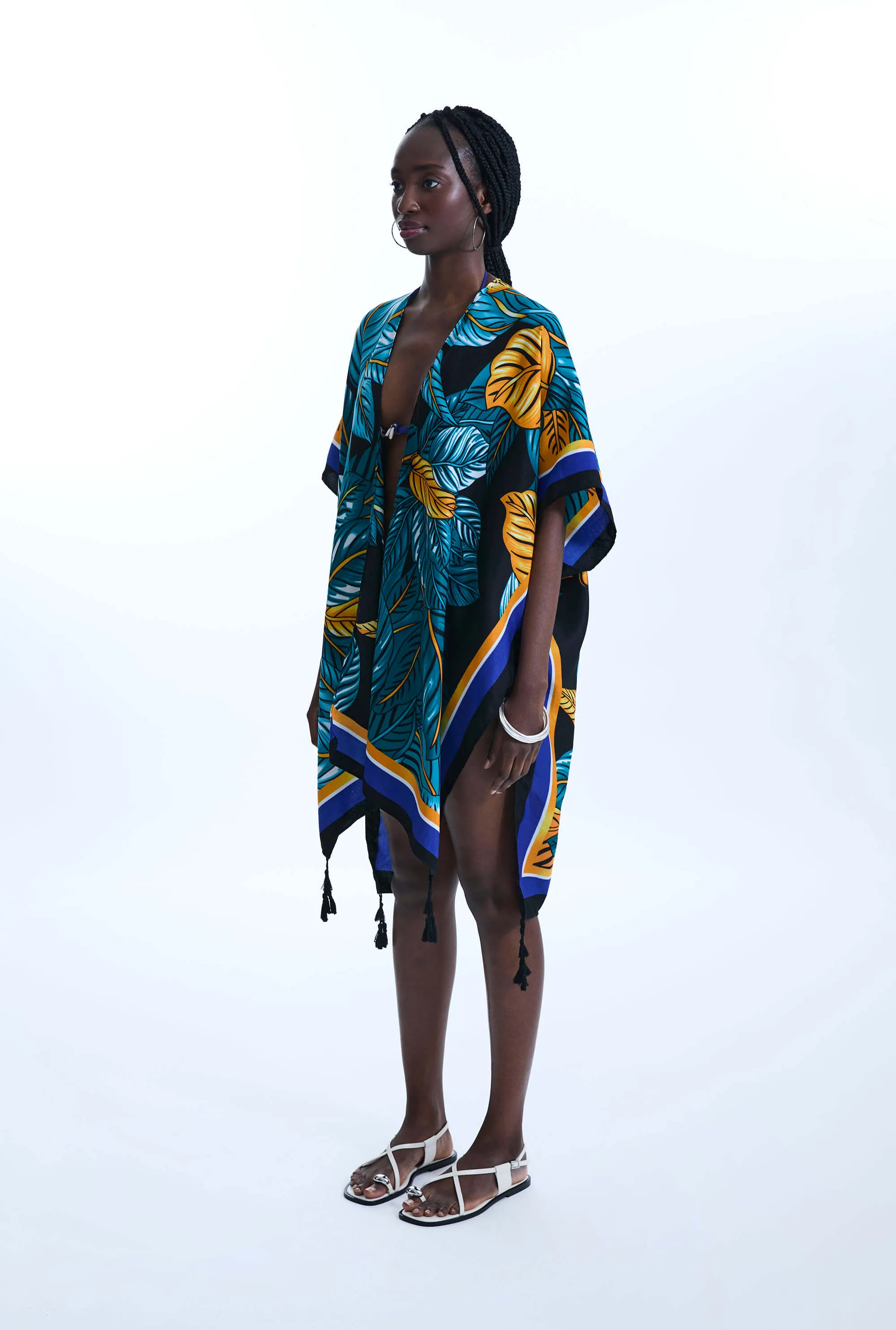 Leaf Print Kaftan