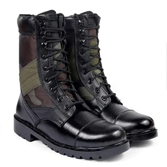 Leather Army Boots For Men's-JonasParamount