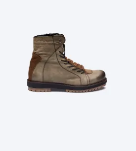 Light Brown Lace-Up Roofer Boots