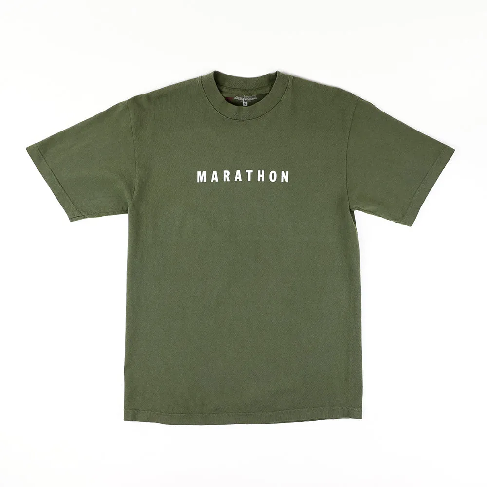 Marathon Classic T-Shirt - Olive/White