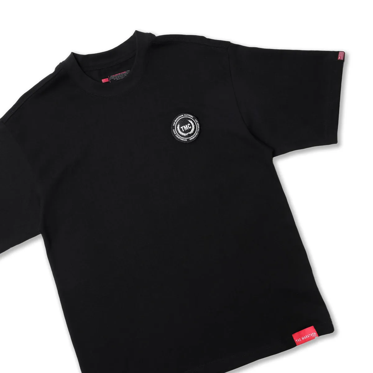 Marathon Established TMC Laurel Embroidered Patch T-Shirt - Black