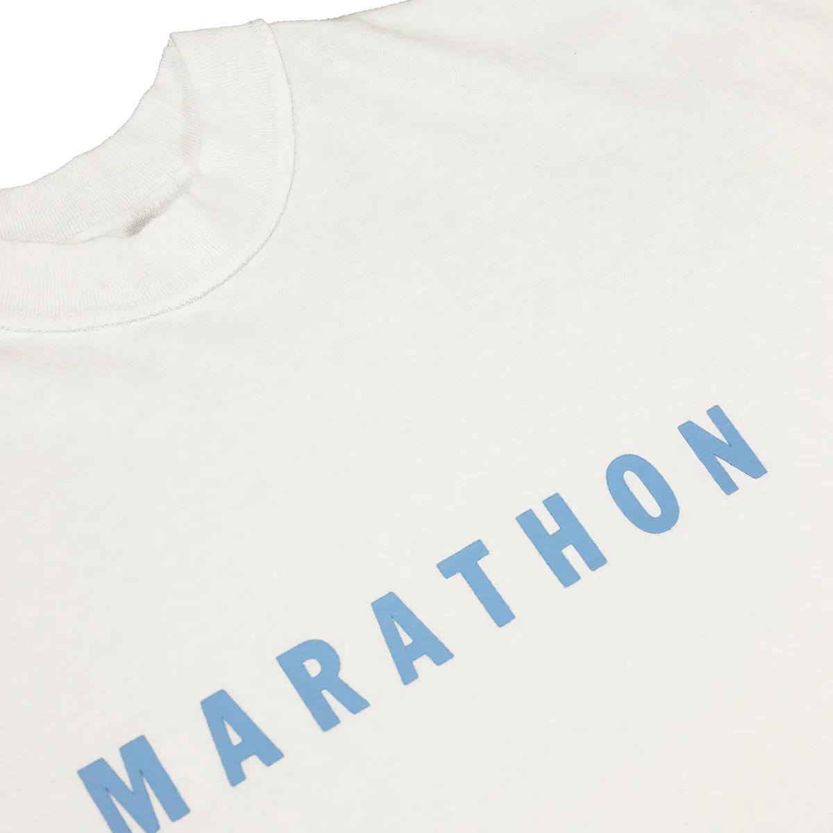 Marathon Hero T-Shirt (Ultra Oversized) - White/Light Blue