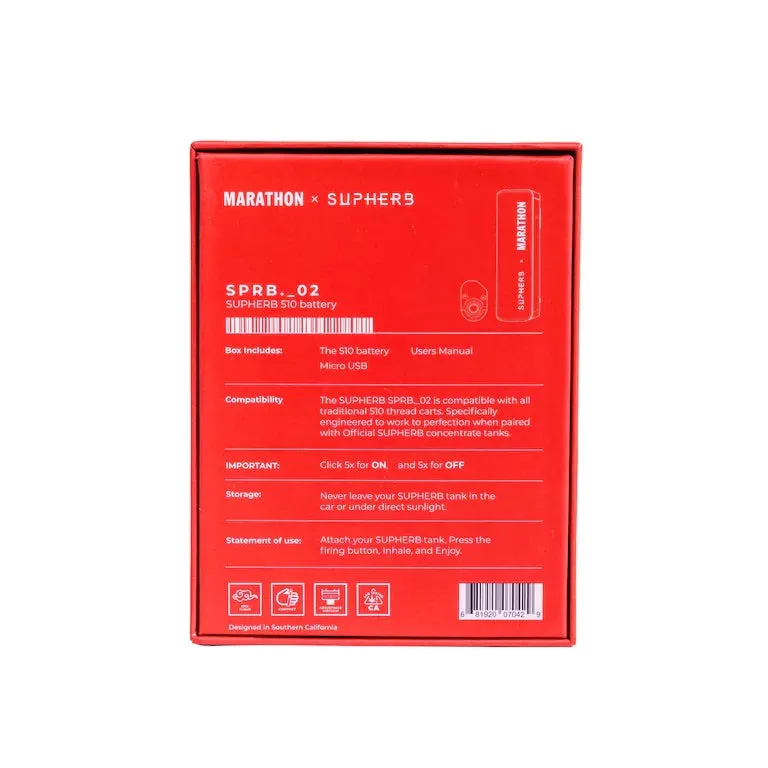 Marathon x SUPHERB V2 Battery - Red