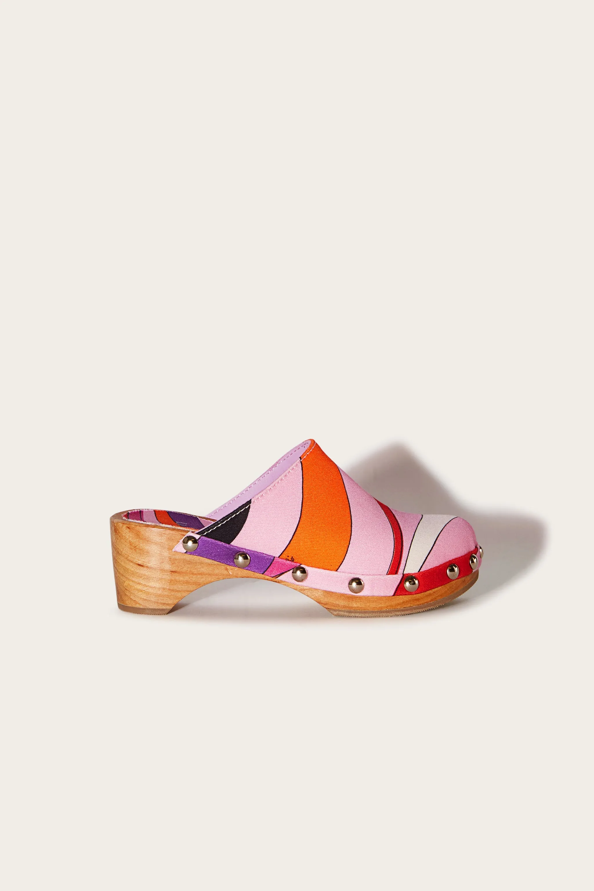 Marmo-Print Clogs