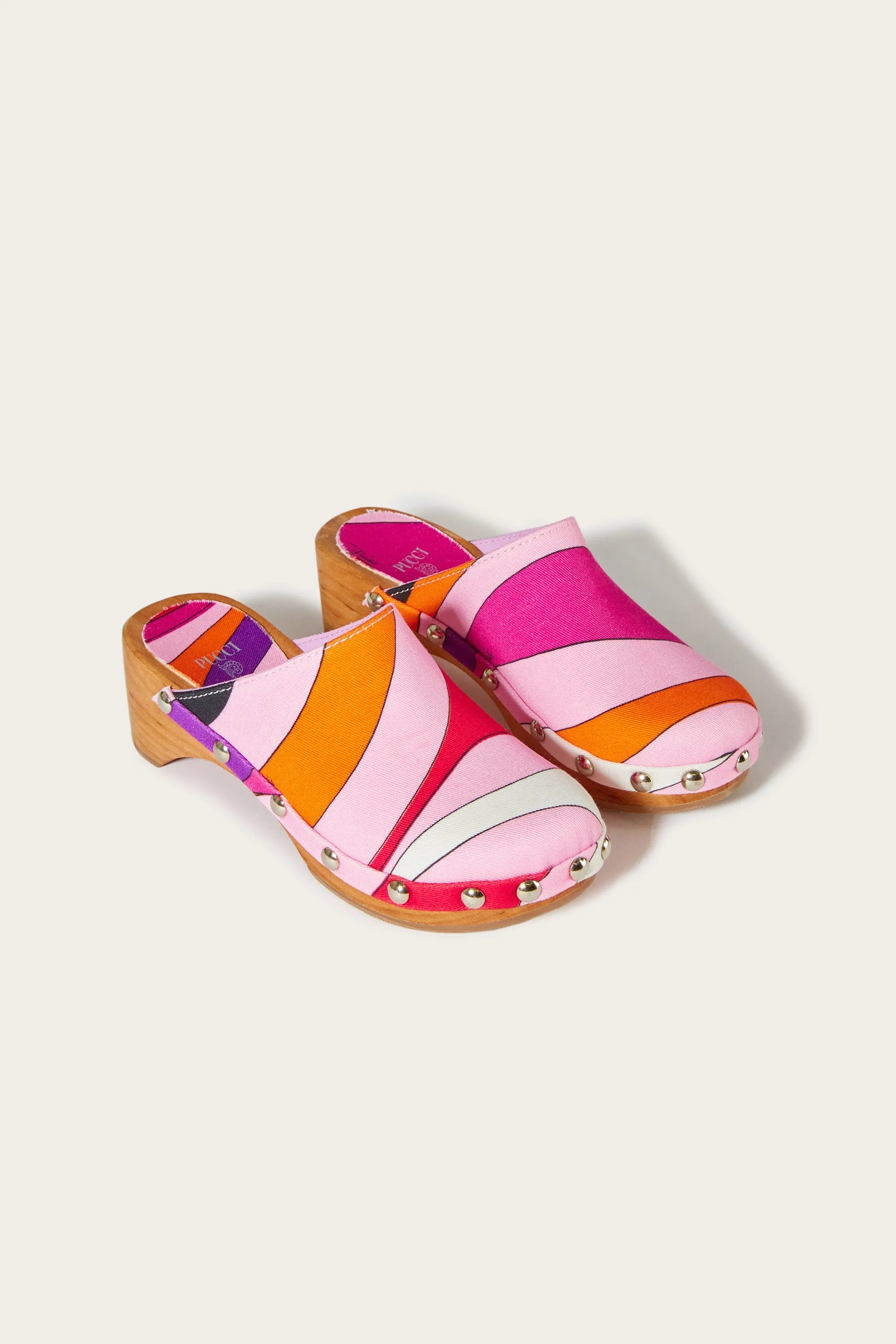 Marmo-Print Clogs