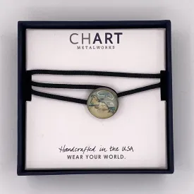 MBHM Cord Bracelet w/Map Charm by Chart