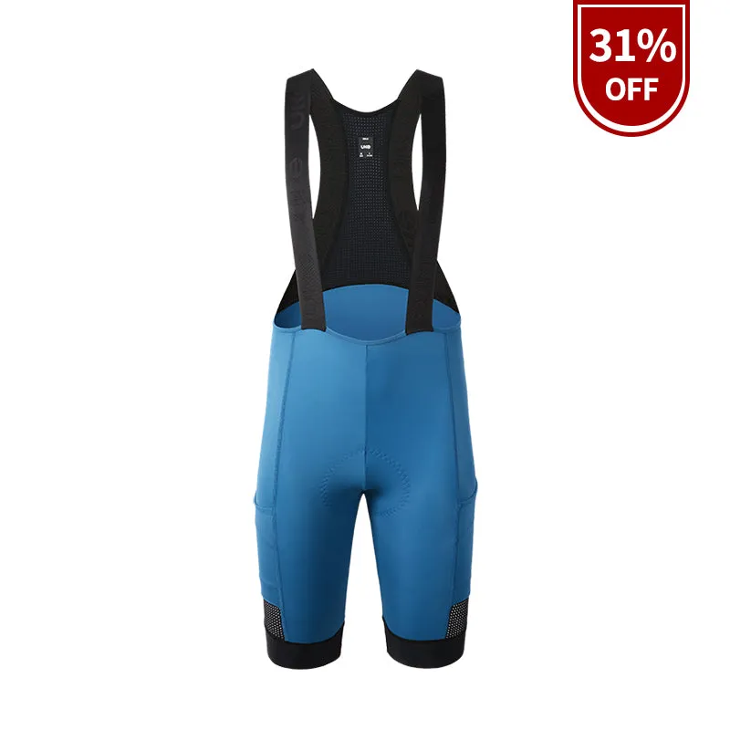 Men's Cargo Bib Shorts SI-1 Basalt-Lake Blue