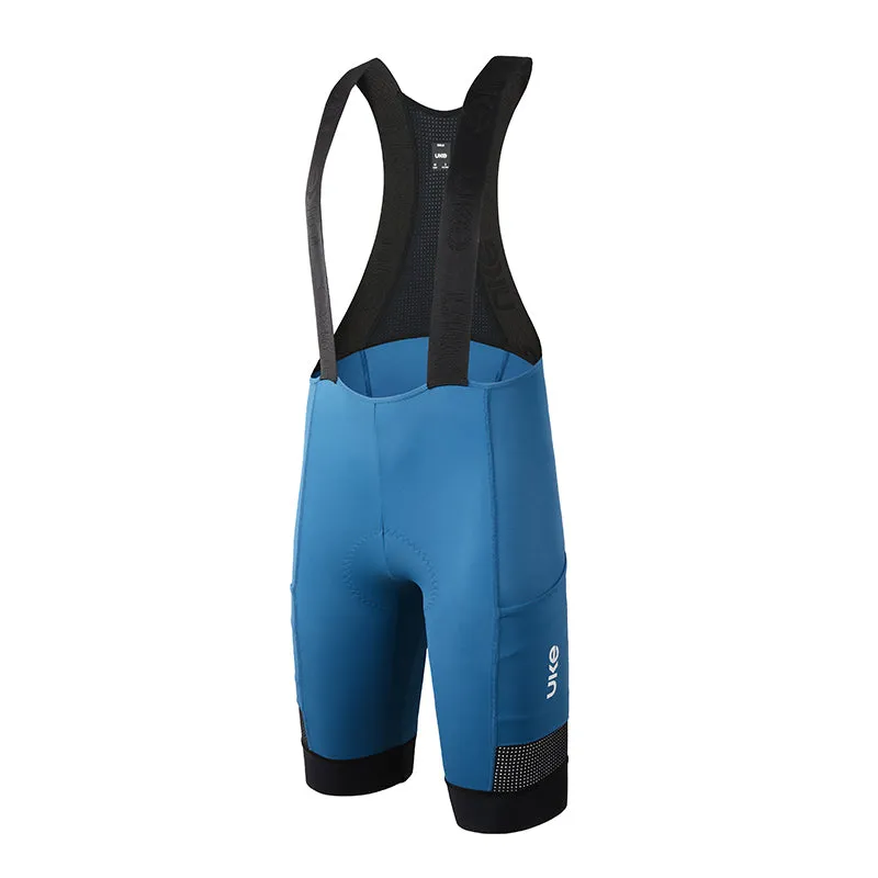 Men's Cargo Bib Shorts SI-1 Basalt-Lake Blue