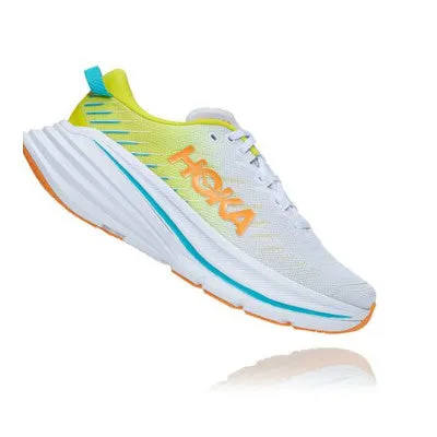 Men's Hoka Bondi X (White/Evening Primrose)