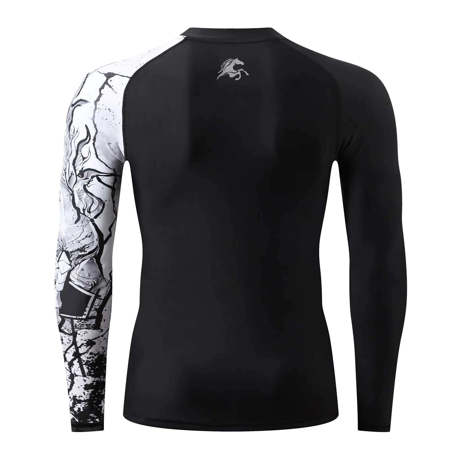 Men's Splice UV Sun Protection UPF 50  Skins Rash Guard Long Sleeves