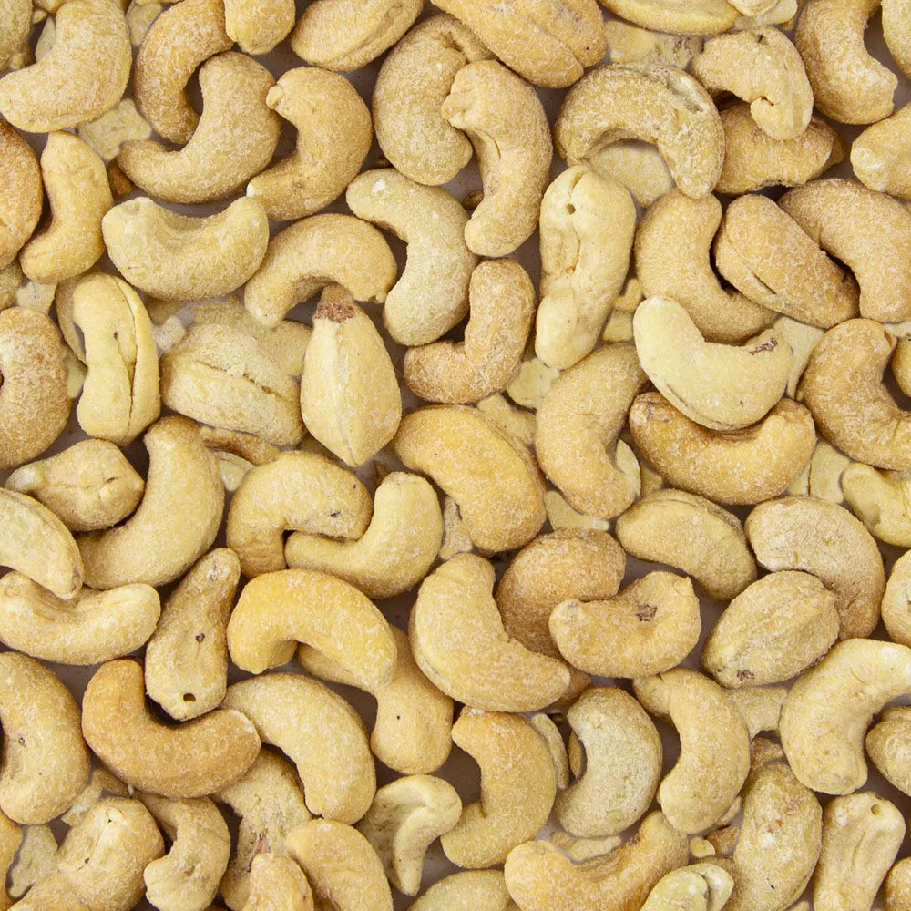 Organic Roasted Salted Cashews, 25lb bulk box