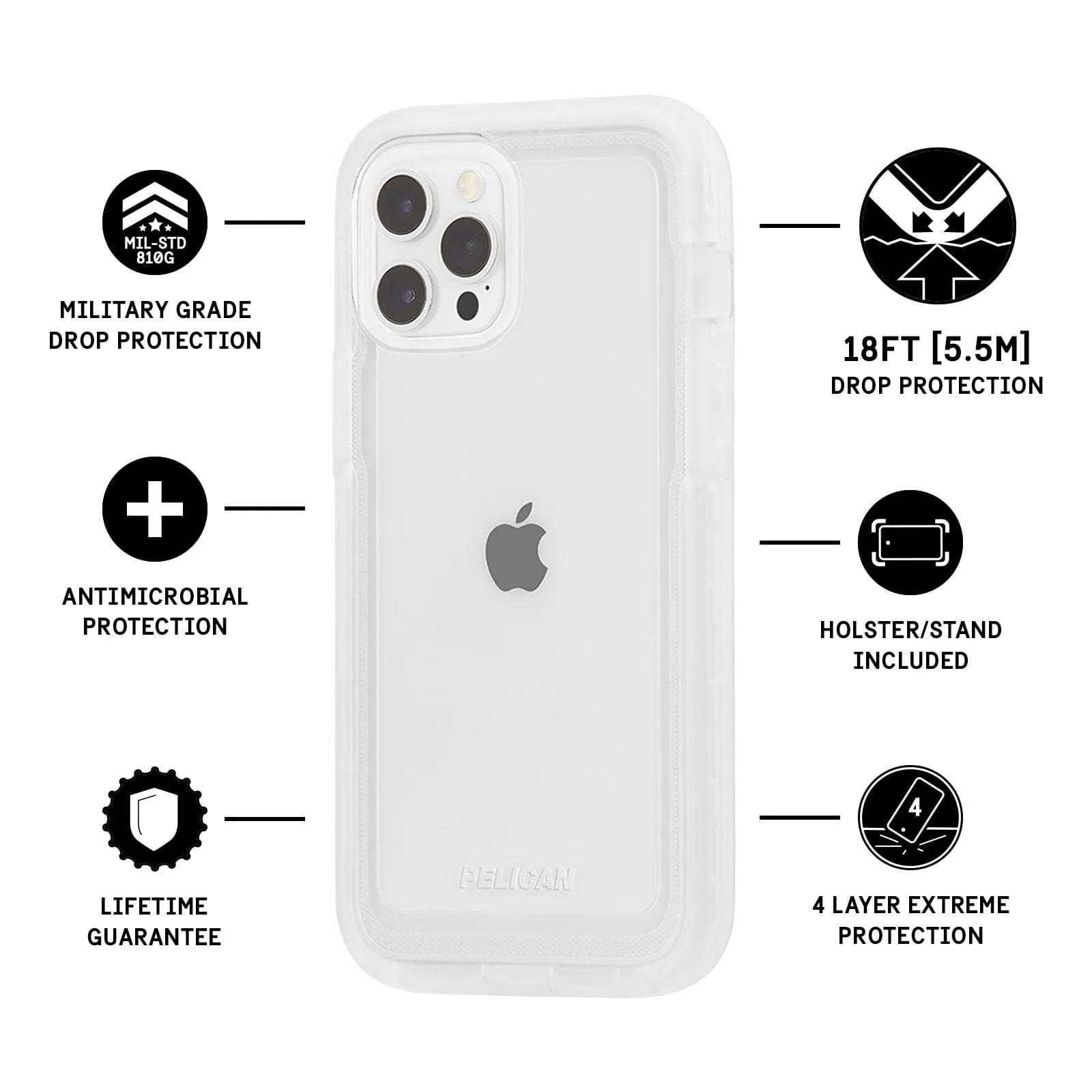 Pelican Voyager Case for iPhone 13 Devices - Clear