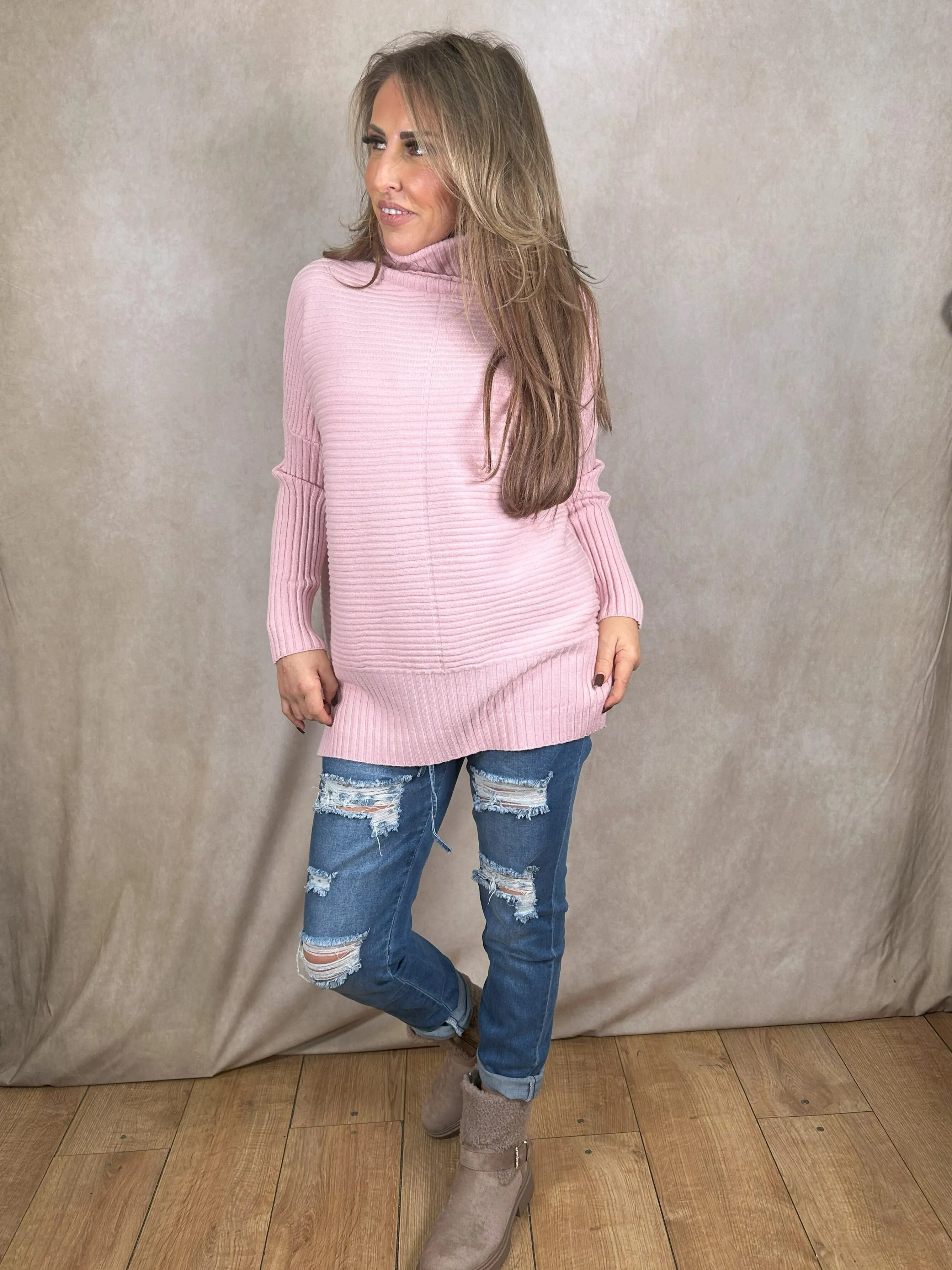 Rachel Ribbed Roll Neck Jumper