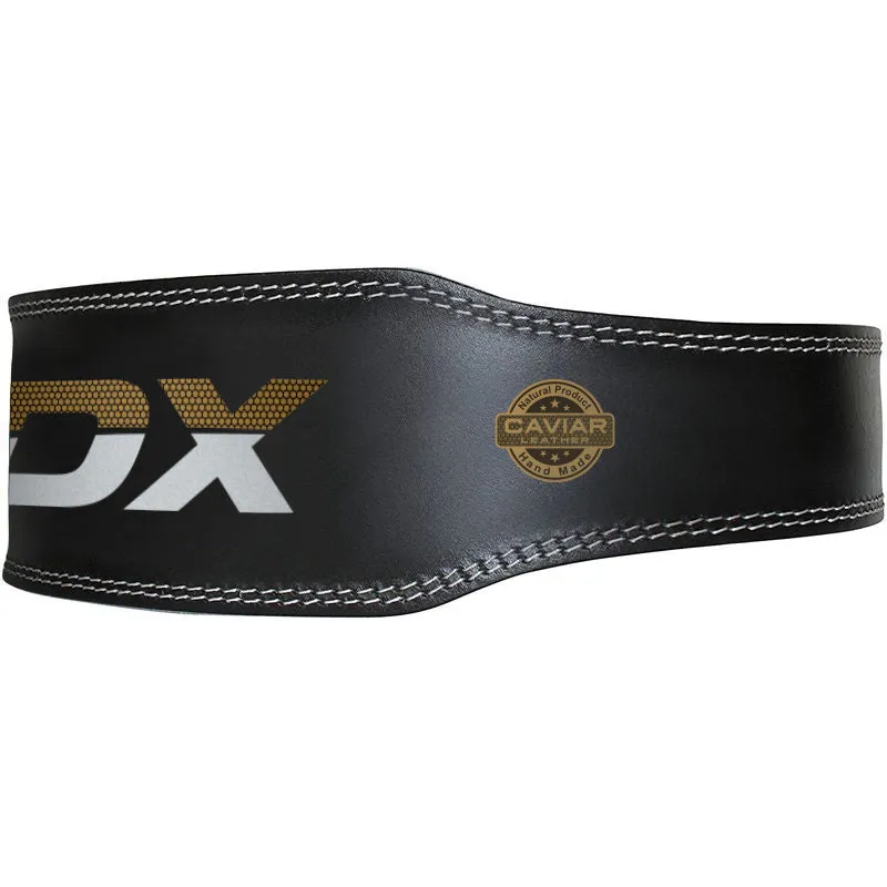 RDX 6 Inch Leather Gym Belt