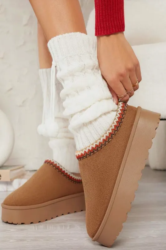 Slip on Platform Booties