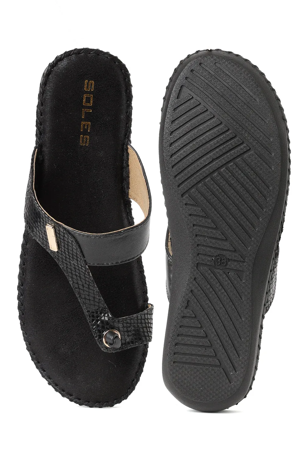 SOLES Comfort Toe Hold Platform Flats