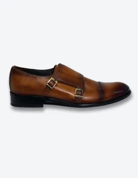 Tobacco Monk Strap Shoes