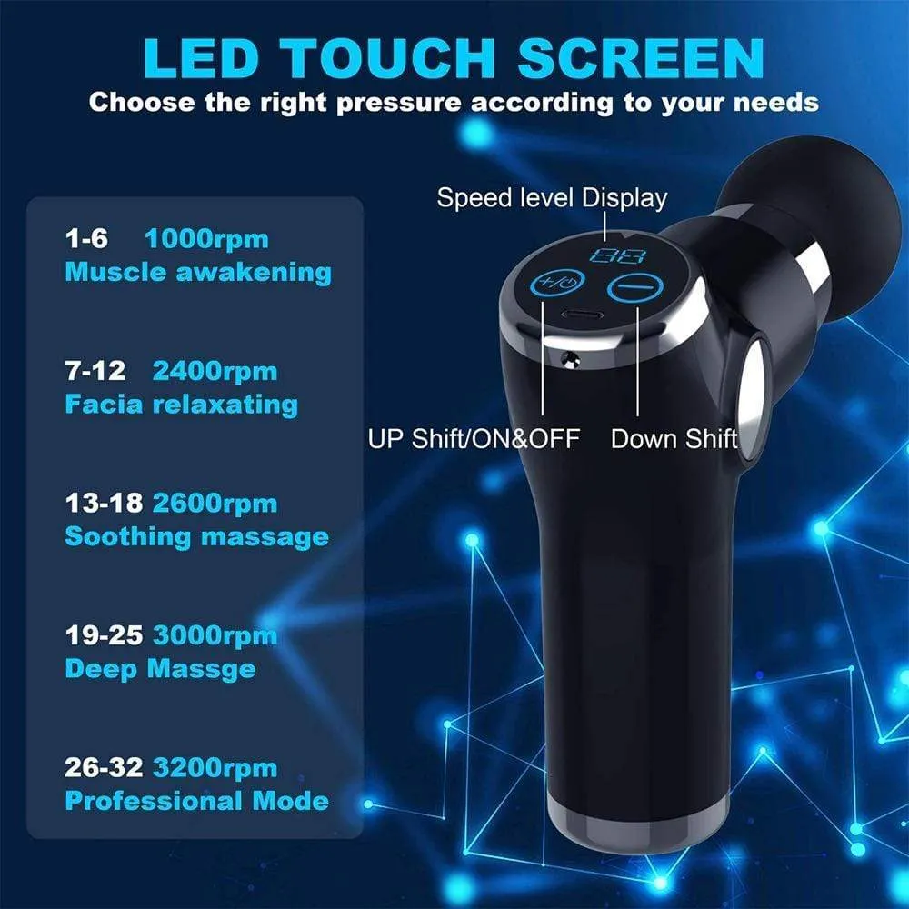 Torq Mini Massage Gun - 32 Speed - LCD Touch Screen