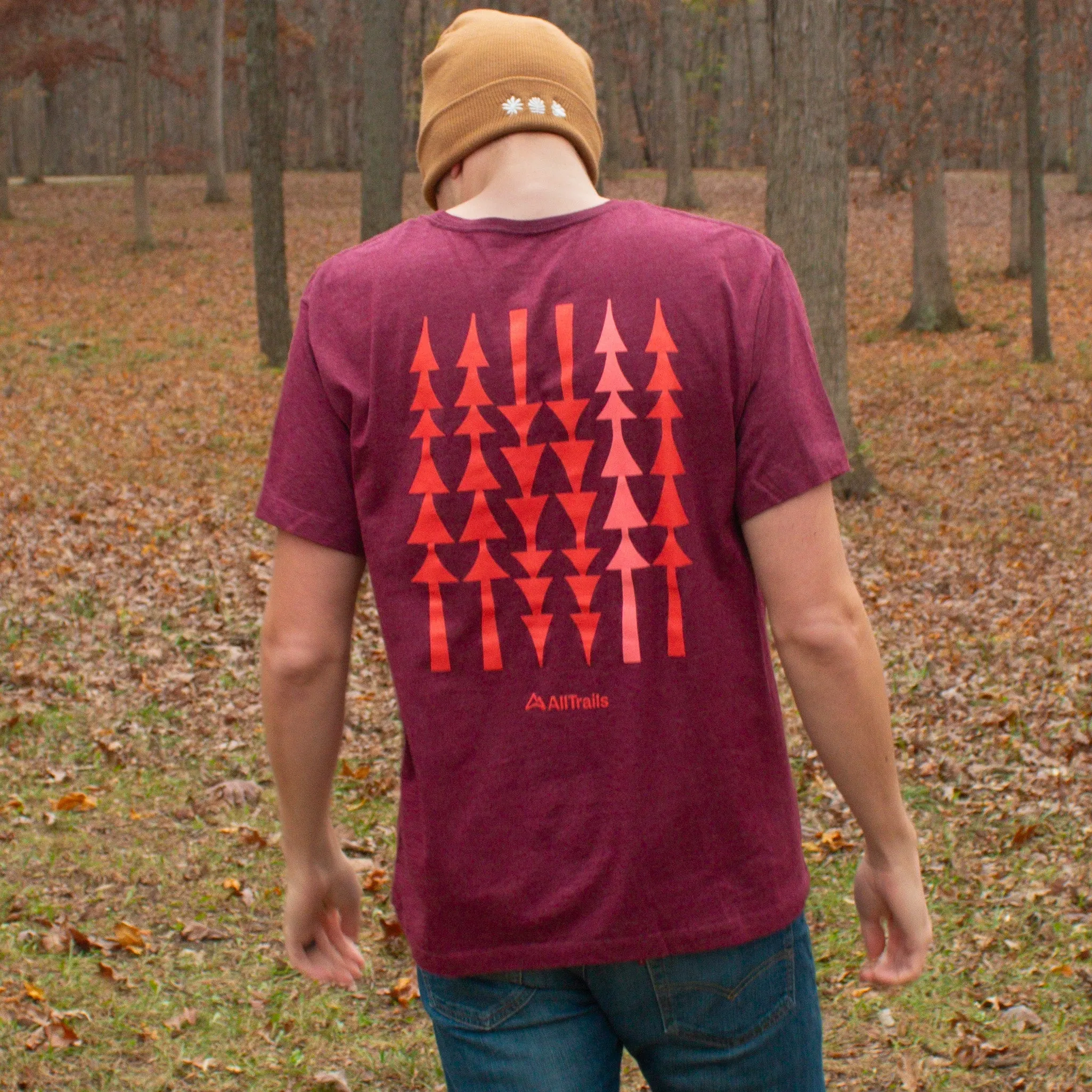 Treeline Tee - Heather Red