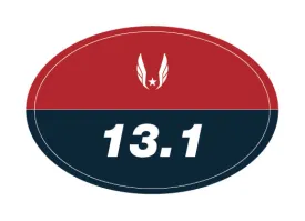 USATF Red Oval Sticker - 13.1