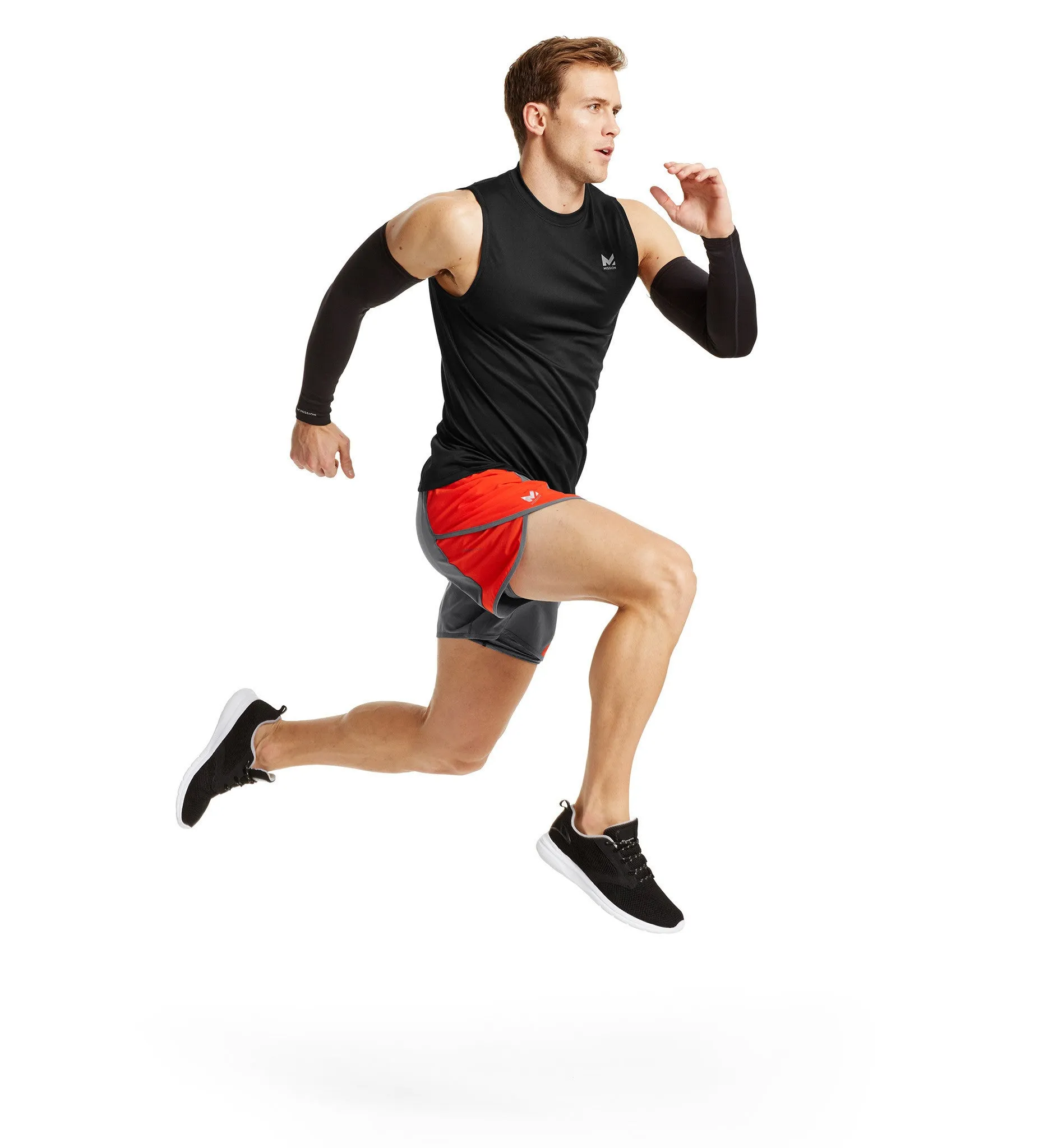 VaporActive Momentum 7" Running Shorts | Iron Gate / Fiery Red