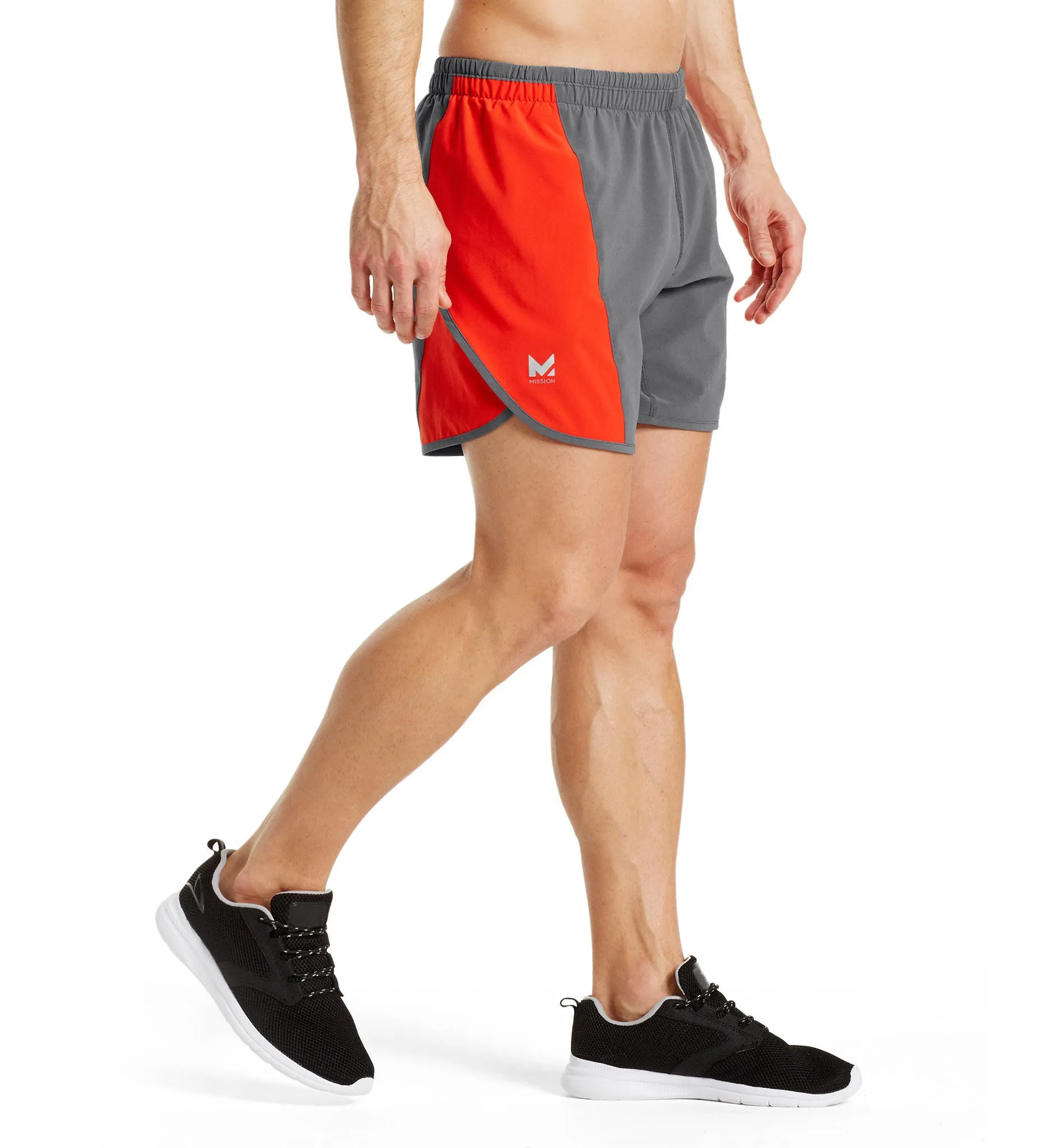 VaporActive Momentum 7" Running Shorts | Iron Gate / Fiery Red