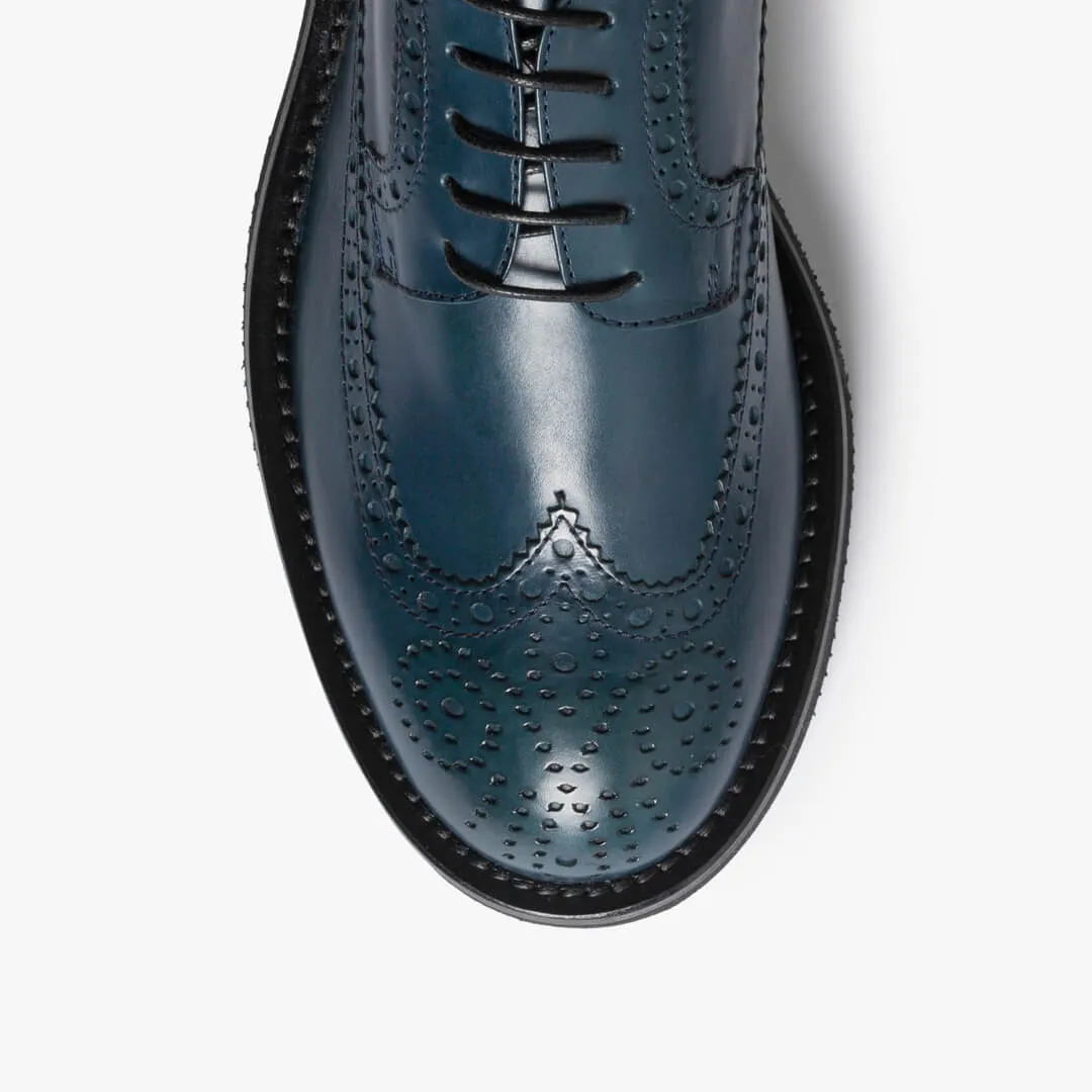 Women's leather derby brogue