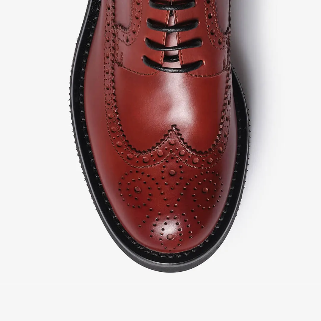 Women's leather derby brogue